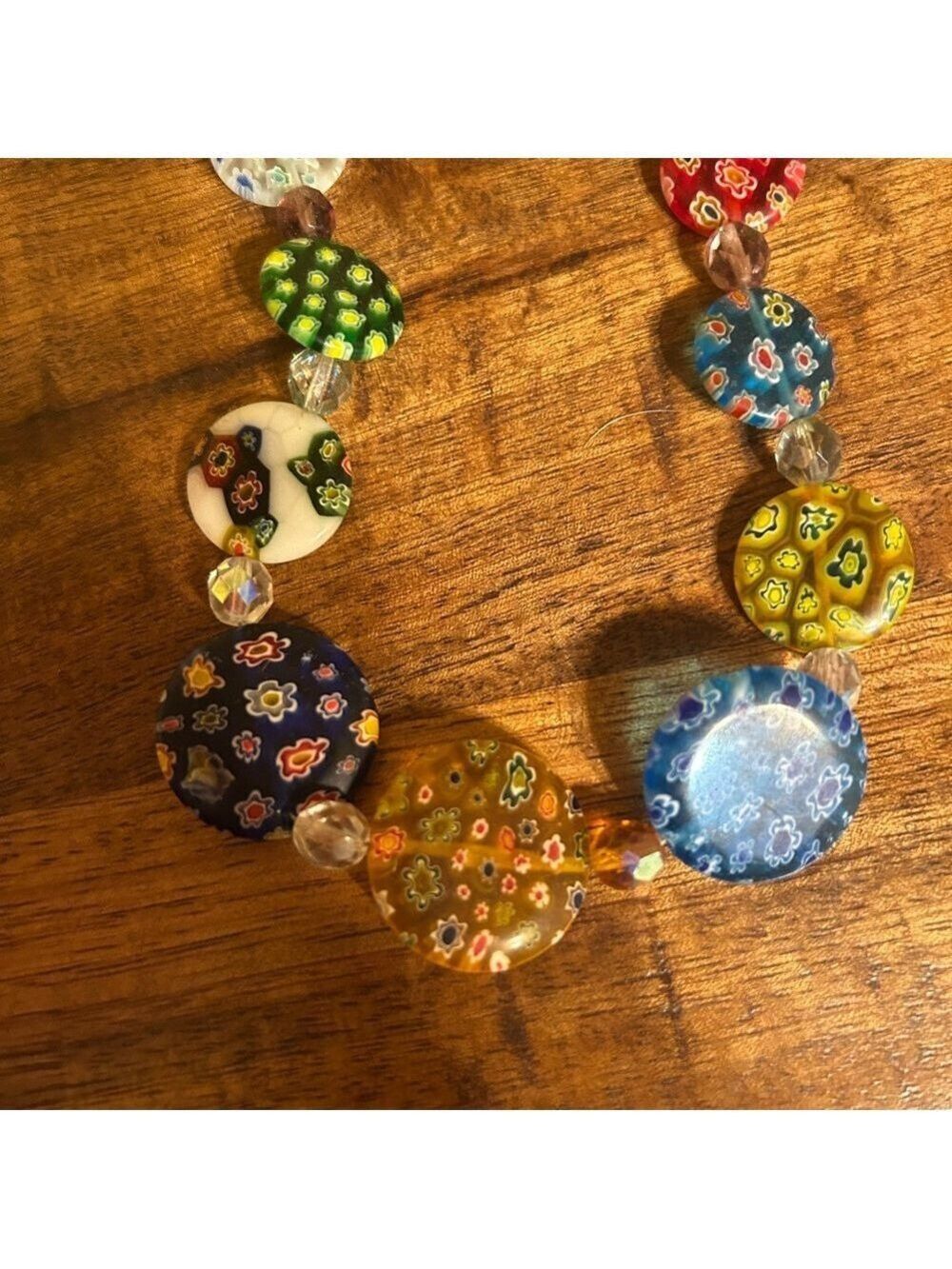 Multicolored beaded necklace - Picture 3 of 4
